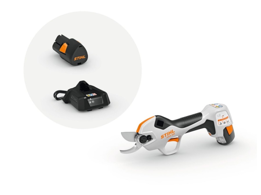 ANDREAS STIHL Set svettatoio asa 20 con batteria e caricabatteria