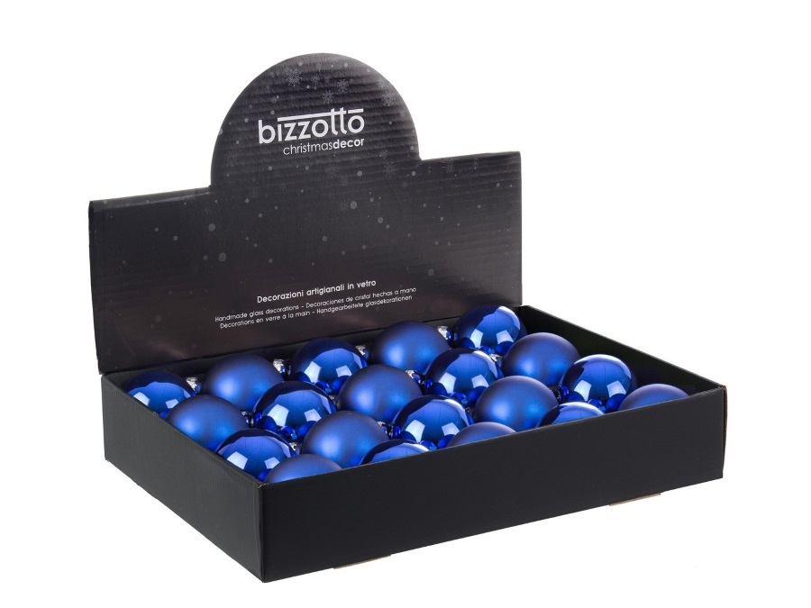 BIZZOTTO Sfera in vetro blu monaco Ø 6 cm, colori assortiti