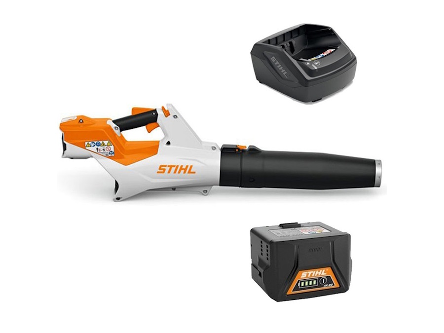 ANDREAS STIHL SOFFIATORE A BATTERIA STIHL BGA60 COMPLETO DI CARICABATTERIA AL101 E 1 BATTERIA AK30