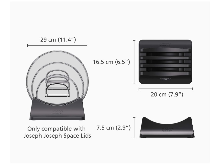 JOSEPH JOSEPH Space, supporto per 3 coperchi