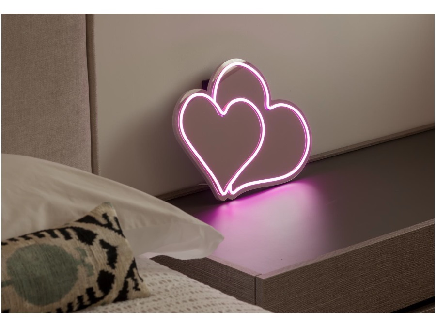 WD LIFESTYLE Specchio led cuori 30x30 cm