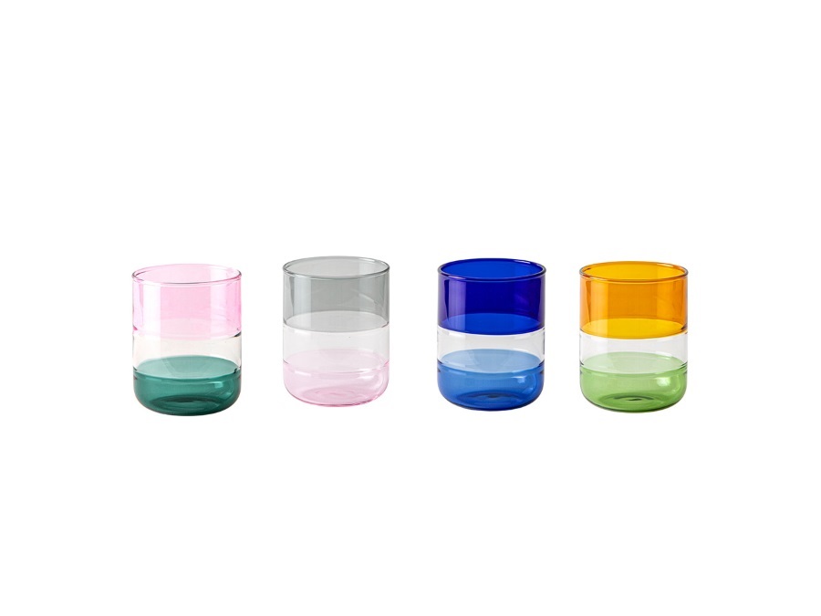 LIVELLARA S.R.L. Stacks, set 4 bicchieri tumbler 350 ml