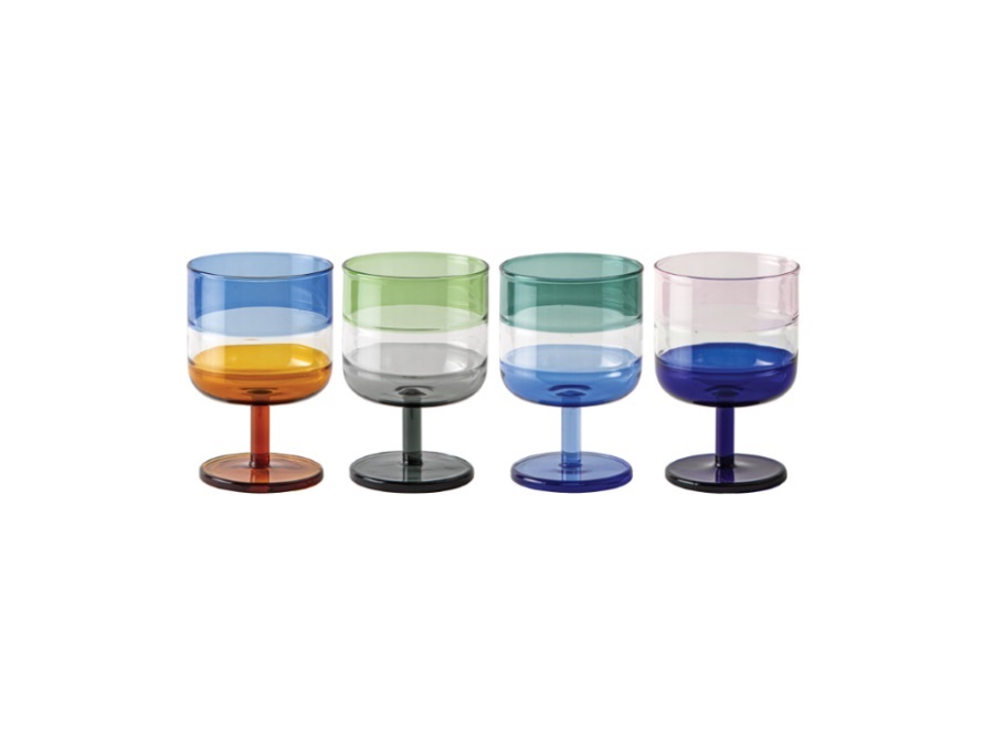 LIVELLARA S.R.L. Stacks, set 4 calici bassi 250 ml