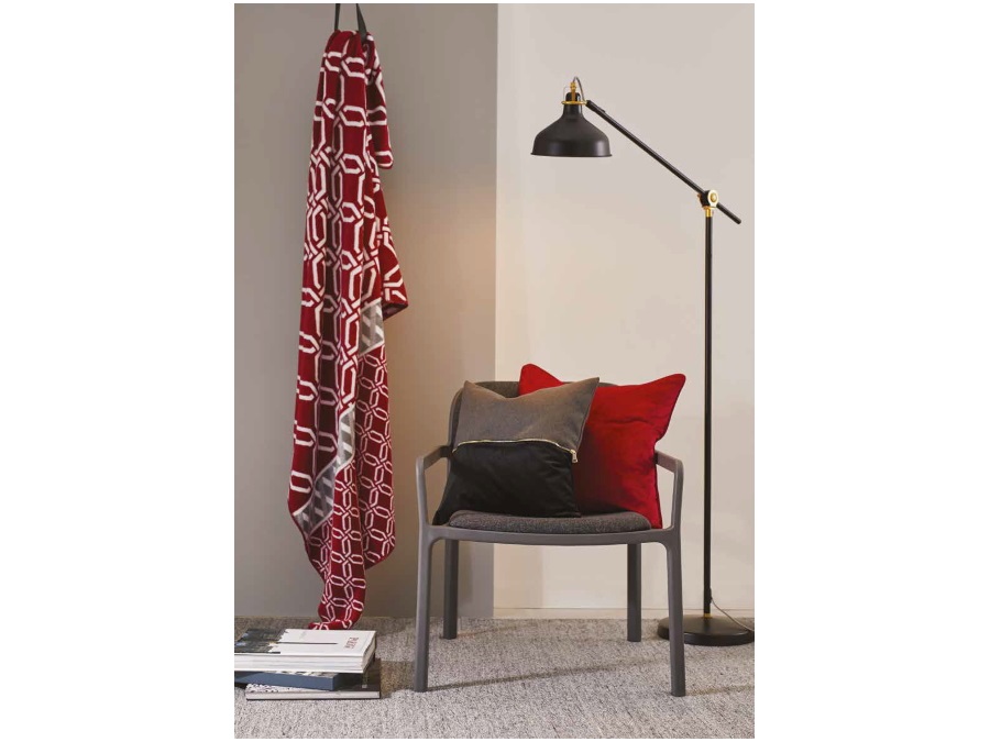 MAISON SUCREE Tango plaid matrimoniale 220x250 cm, rosso