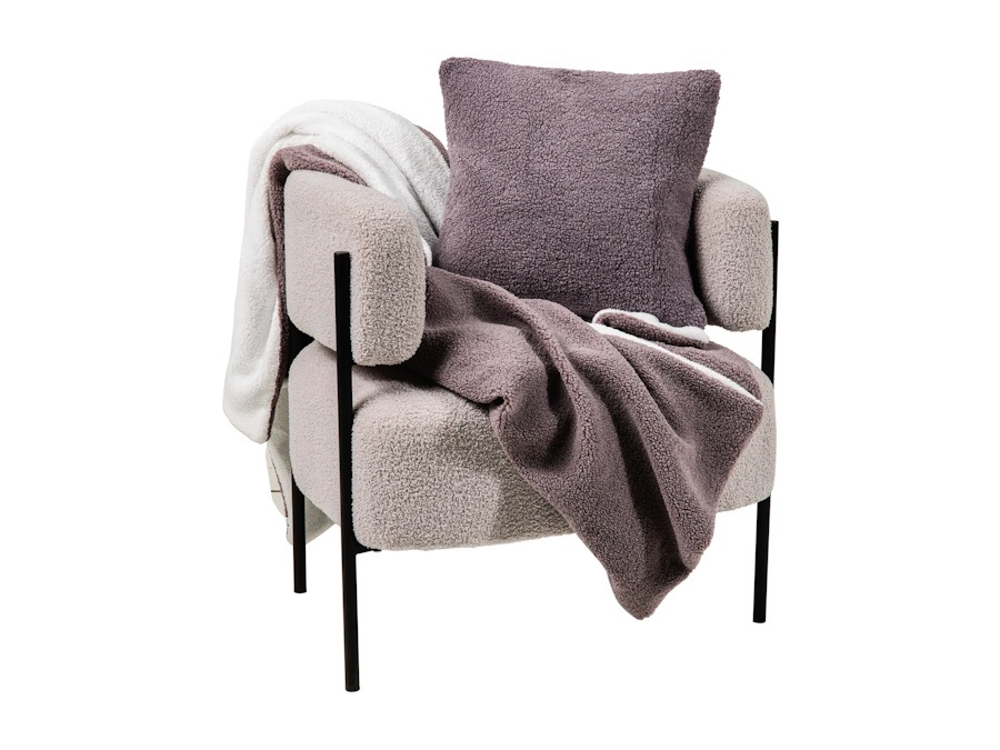 NOVITA' HOME Teddy - Plaid Grigio Soft Touch