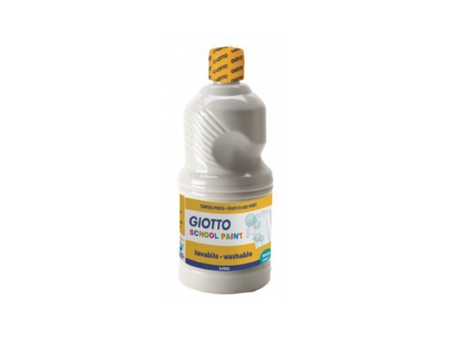 Colore a tempera Giotto School Paint: flacone da 250 ml, bianco