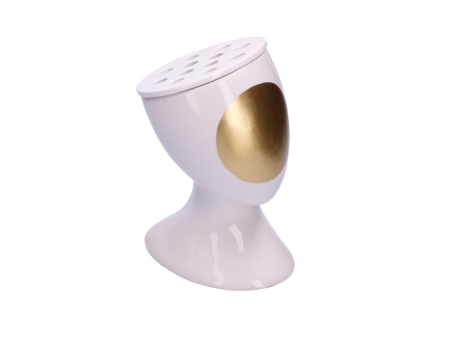 RITUALI DOMESTICI Thea, vaso TULIPANIER DISCO oro