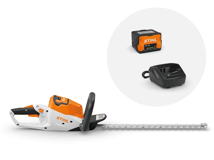 ANDREAS STIHL Tosasiepi akku hsa 50 con batteria AK10 e caricabatterie AL101