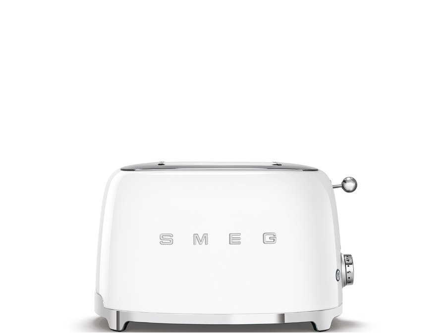 SMEG TOSTAPANE TOASTER 2 FETTE BIANCO ANNI '50 SMEG