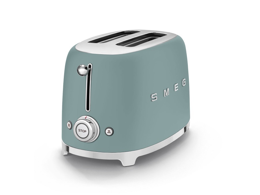 SMEG TOSTAPANE TOASTER 2 FETTE VERDE SMERALDO OPACO ANNI '50 SMEG