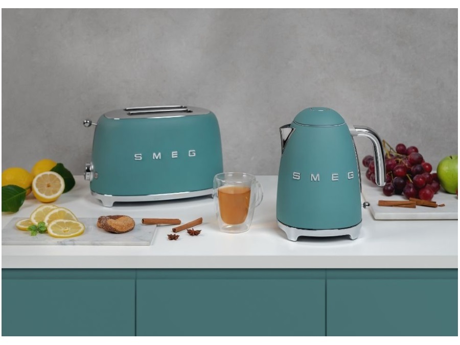 SMEG TOSTAPANE TOASTER 2 FETTE VERDE SMERALDO OPACO ANNI '50 SMEG