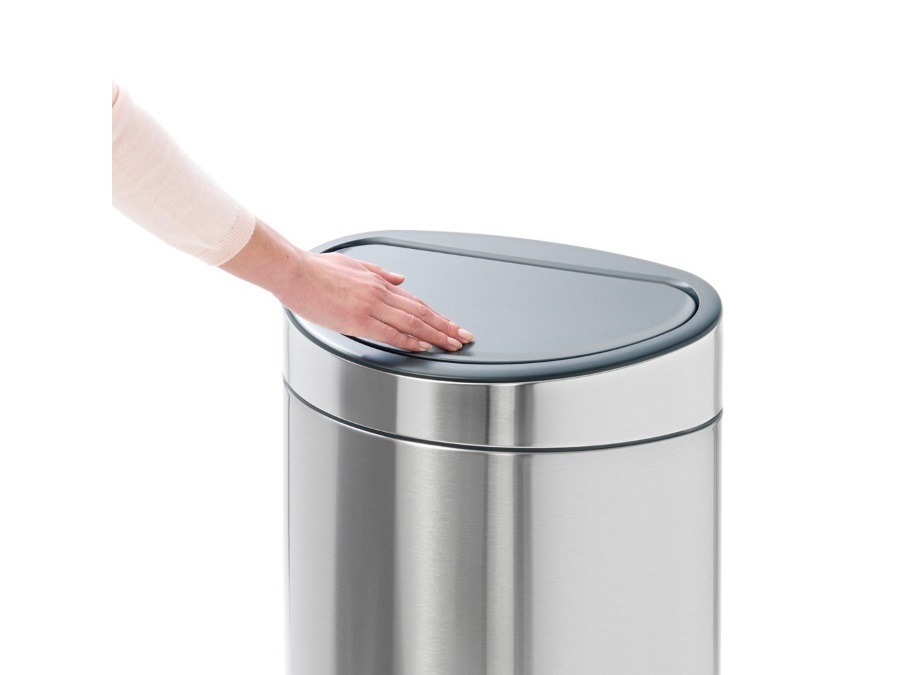 BRABANTIA TOUCH BIN NEW RECYCLE pattumiera 23 + 10 litri - Matt Steel