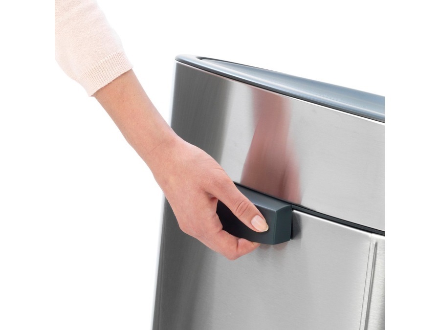 BRABANTIA TOUCH BIN NEW RECYCLE pattumiera 23 + 10 litri - Matt Steel