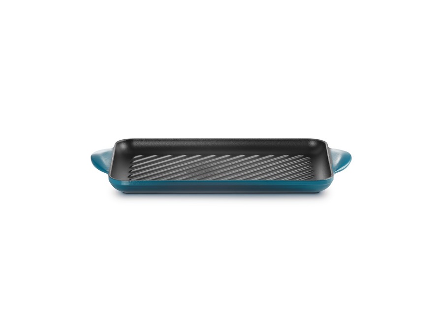 LE CREUSET Tradition, grill rettangolare 32x22 cm in ghisa vetrificata - deep teal