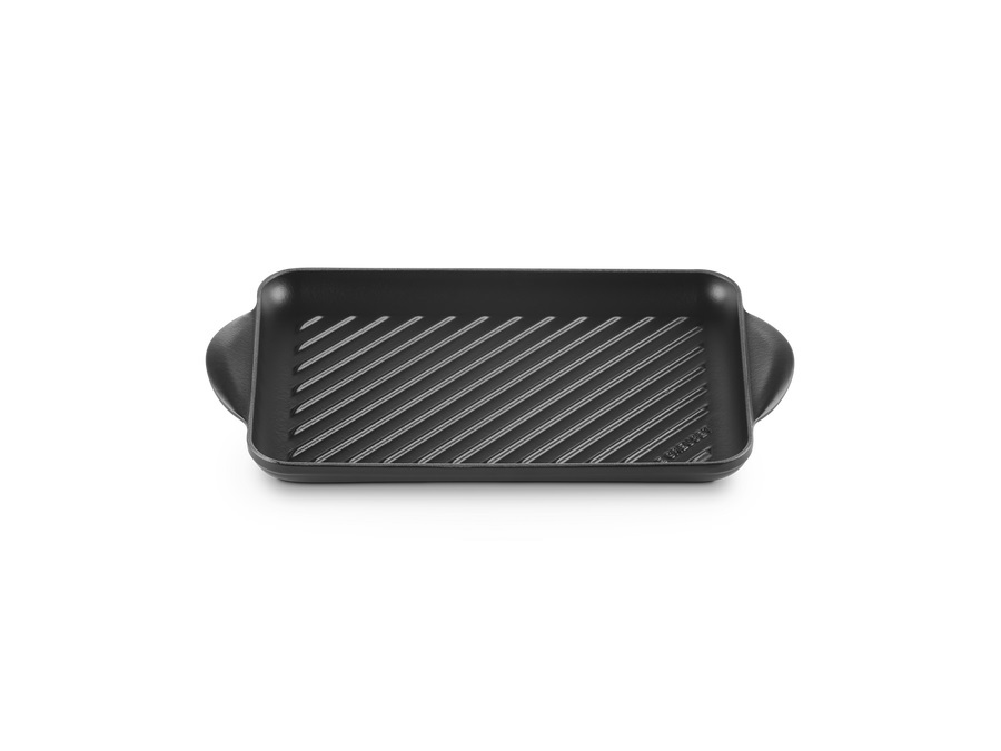 LE CREUSET Tradition, grill rettangolare 32x22 cm in ghisa vetrificata - nero matt