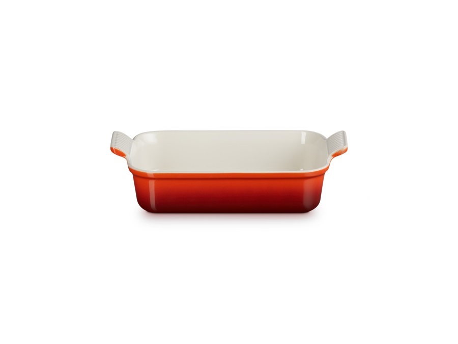 LE CREUSET Tradition, Pirofila rettangolare 26 cm in gres vetrificato - ciliegia