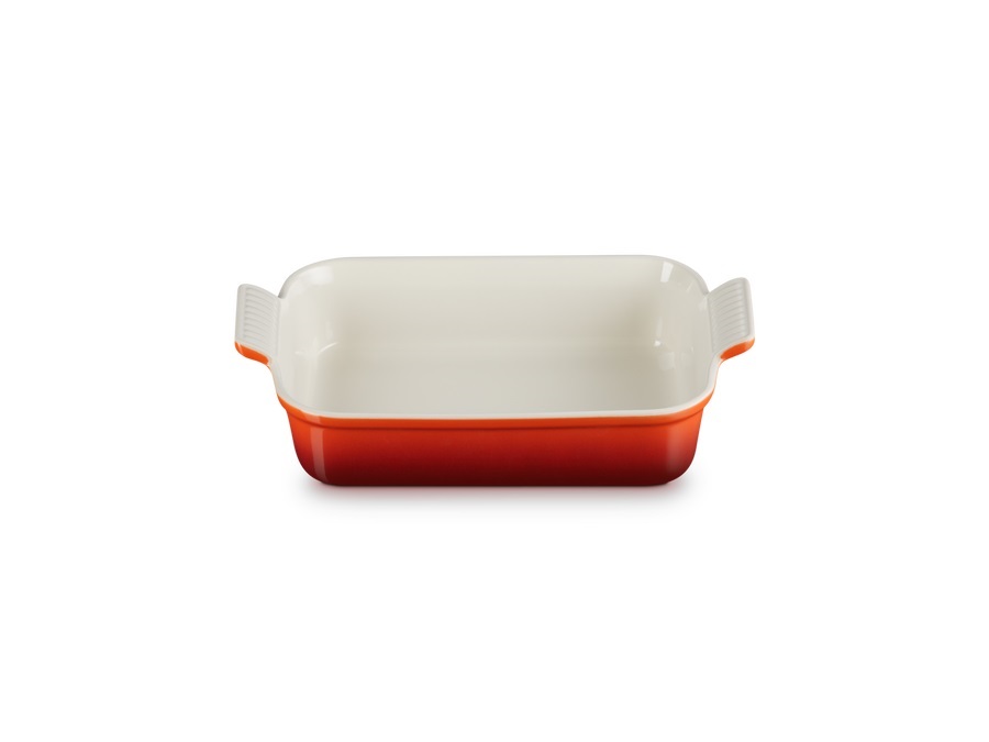 LE CREUSET Tradition, Pirofila rettangolare 26 cm in gres vetrificato - ciliegia