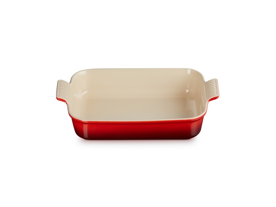 LE CREUSET Tradition, Pirofila rettangolare 32 cm in gres vetrificato - ciliegia