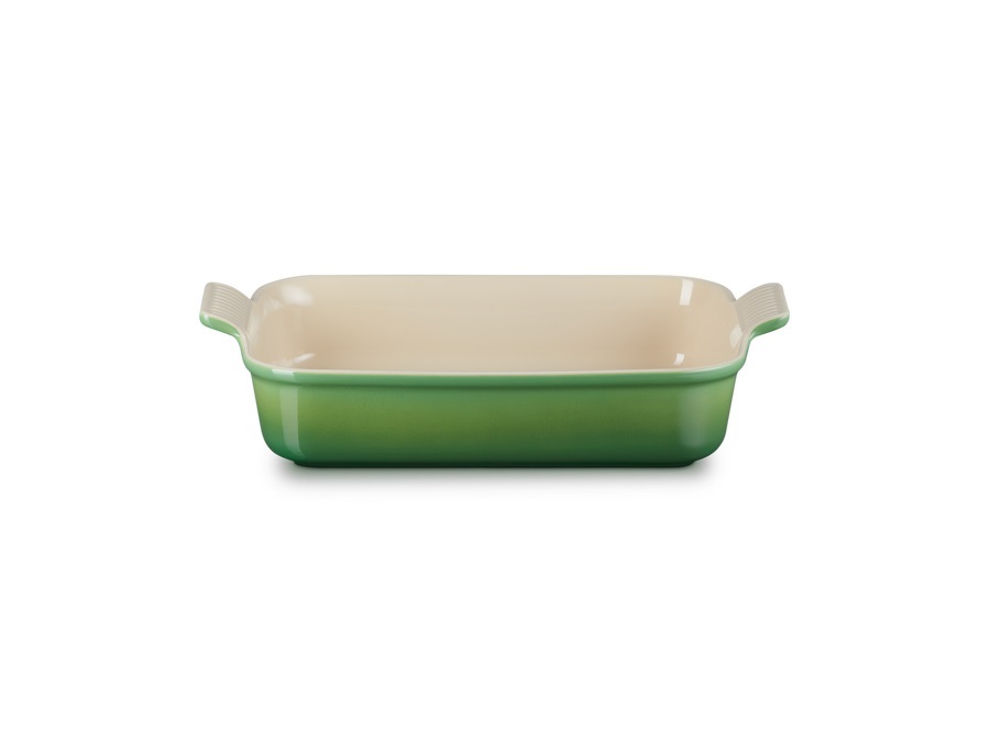 LE CREUSET Tradition, Pirofila rettangolare 32 cm in gres vetrificato - verde bamboo