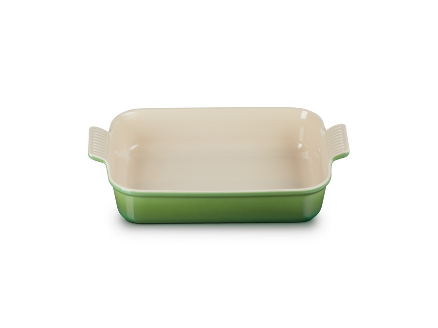 LE CREUSET Tradition, Pirofila rettangolare 32 cm in gres vetrificato - verde bamboo