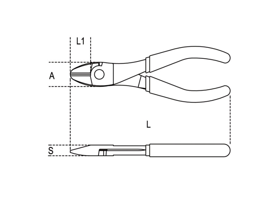 BETA UTENSILI TRONCHESI A GRANDE EFFETTO A TAGLIENTI DIAGONALI, CROMATI - ART. 1084