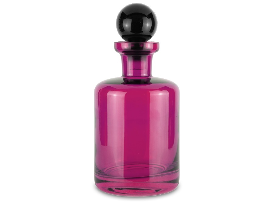 BACI MILANO Vesti la tavola (cachemire fucsia) - Bottiglia whisky in vetro Ø 13cm H 36cm