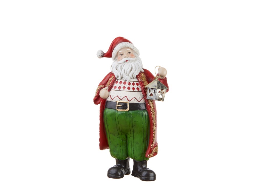 L'OCA NERA Winter welcome, babbo natale piccolo, 13x9,5x22h cm