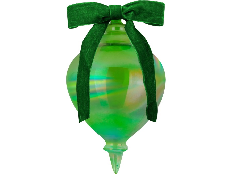 BACI MILANO xmas carol - decorazione natale in vetro h 18 cm, verde